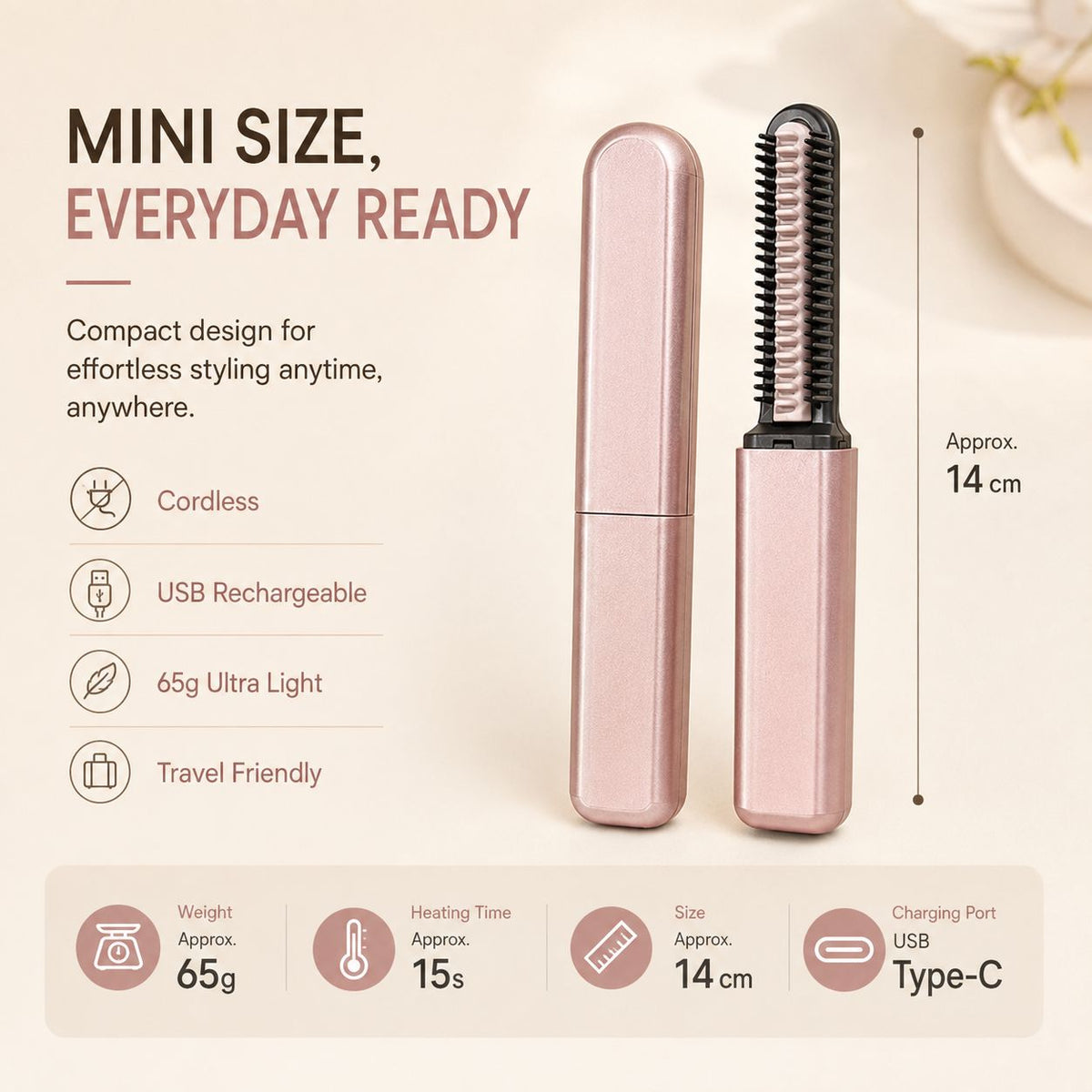 Lift & Style™ Mini Heated Hair Comb
